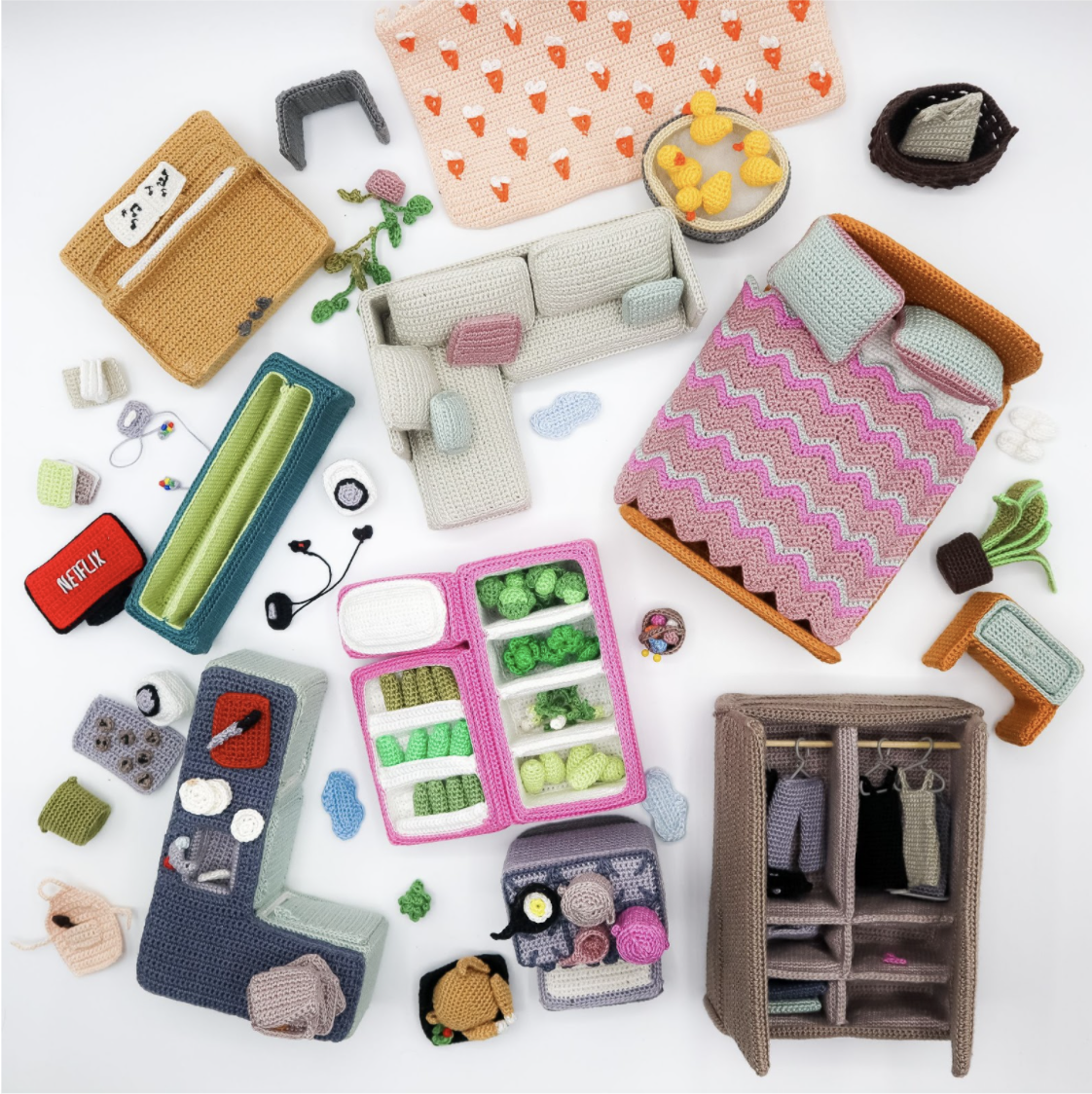 Crochet doll furniture new arrivals